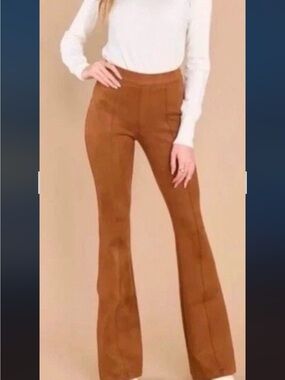 SPANX Faux Suede Flare Pants